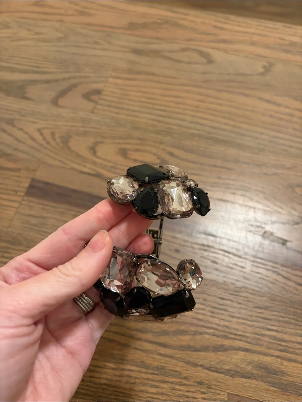 vintage rhinestone statement bracelet EUC